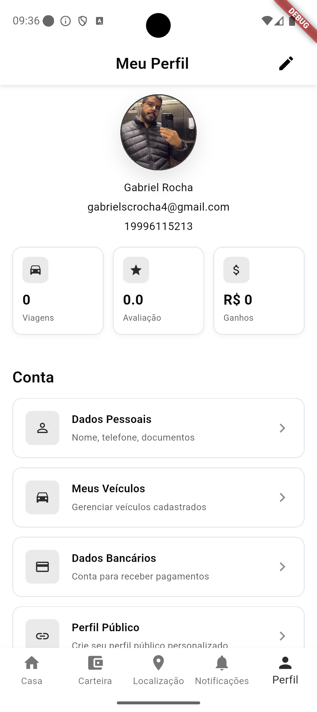 Gerenciamento de Perfil